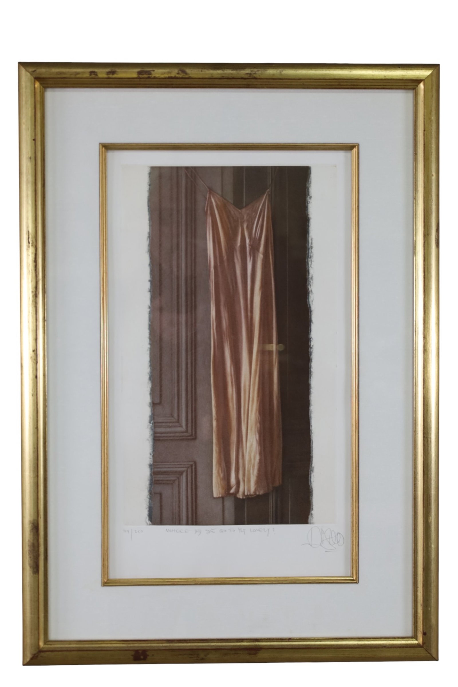 ARTIST SIGNED AQUATINT: TITLED WHERE DID YOU GO TO MY LOVELY, No 119/250. BY WILLI KISSMER. 18" x 26"