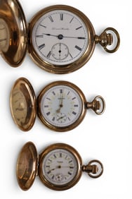 3 GOLD FILLED POCKET WATCHES