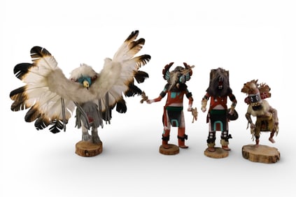 4 KACHINA DOLLS