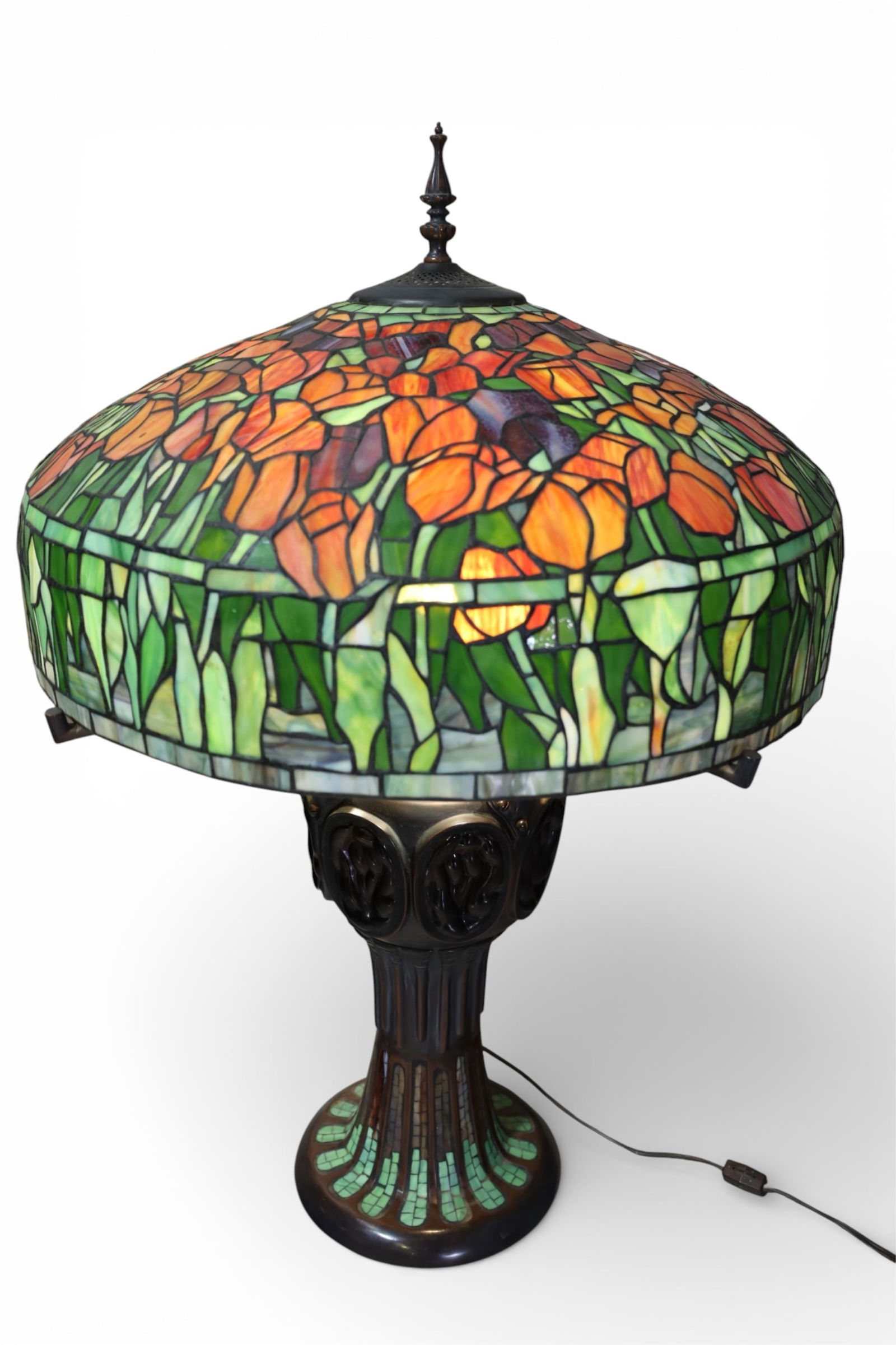 CONTEMPORARY SLAG GLASS TABLE LAMP (1 of 3)