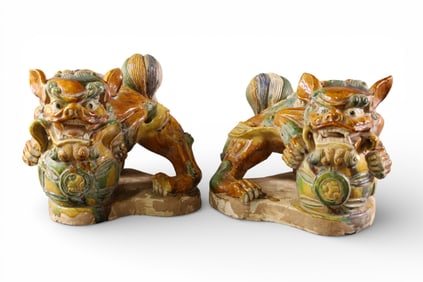 PAIR OF FOO LIONS