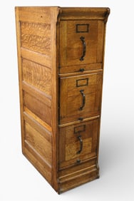 1900'S AM. OAK FILE CABINET