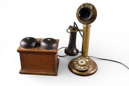 ANTIQUE CANDLESTICK PHONE
