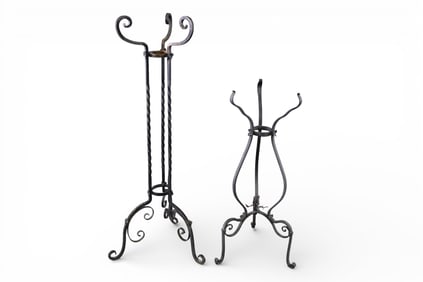 2 IRON PLANT STANDS