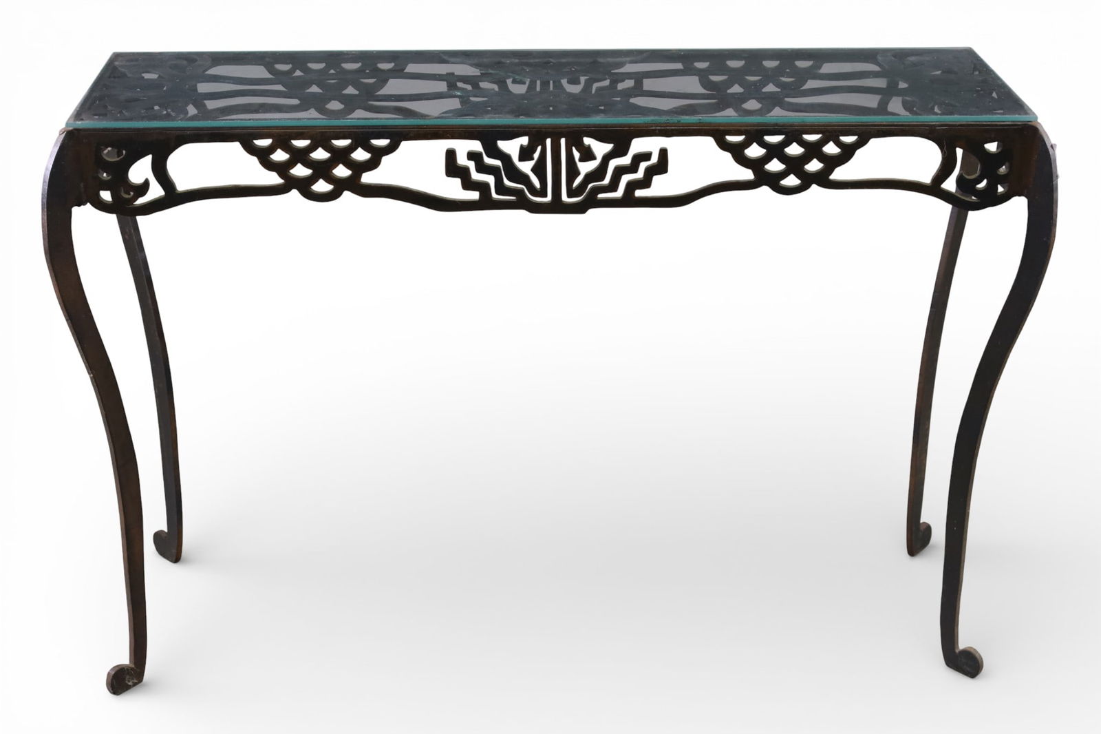 GLASS TOP CONSOLE TABLE (1 of 2)