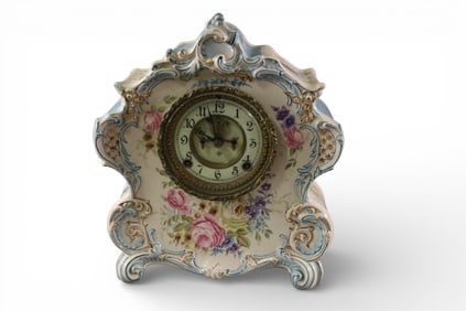 PORCELAIN MANTLE CLOCK