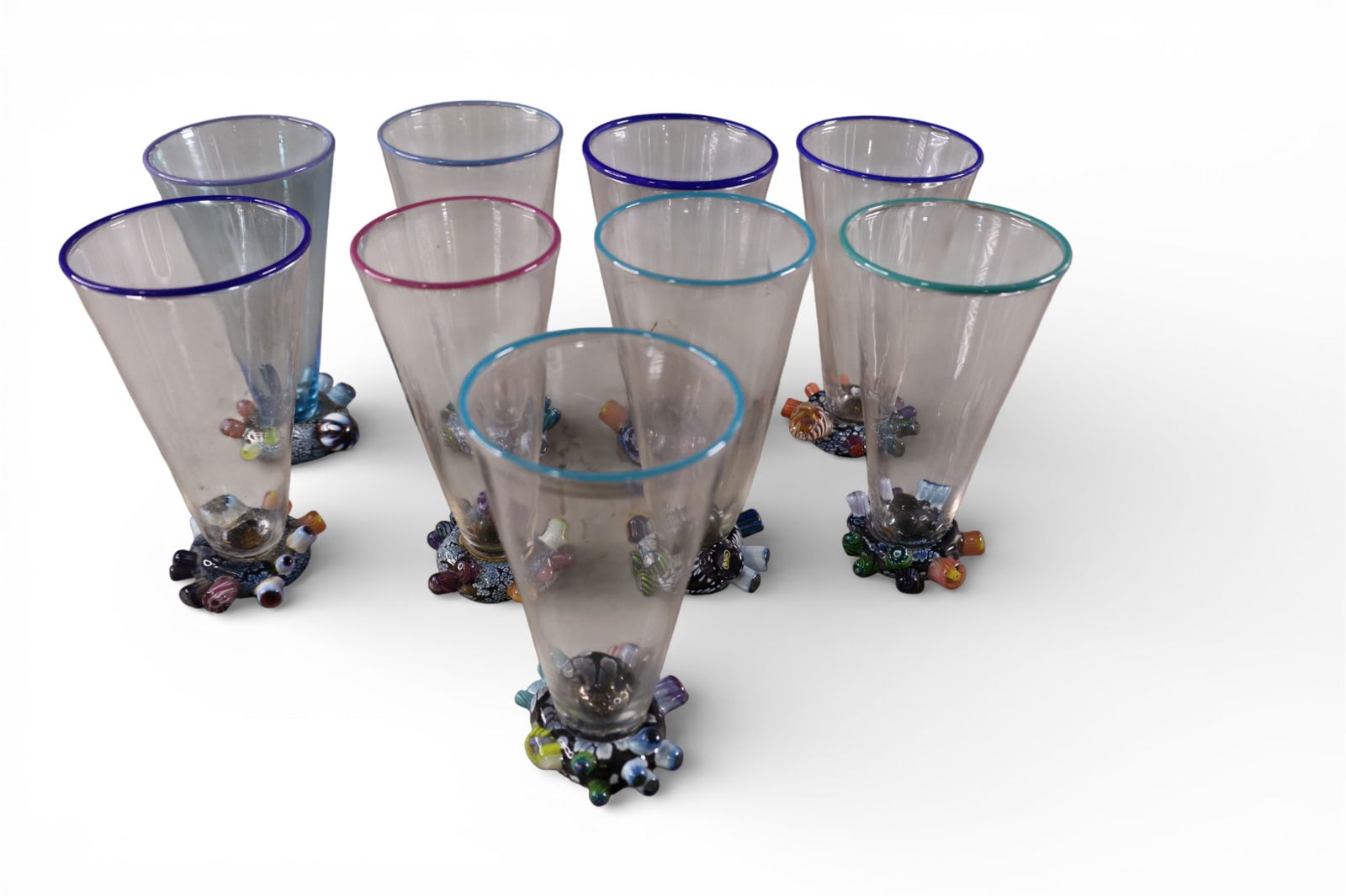 SET OF 9 ECKSTRAND CORAL REEF GLASSES (1 of 3)