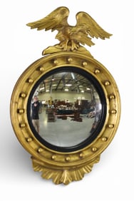 ANTIQUE BULLSEYE WALL MIRROR