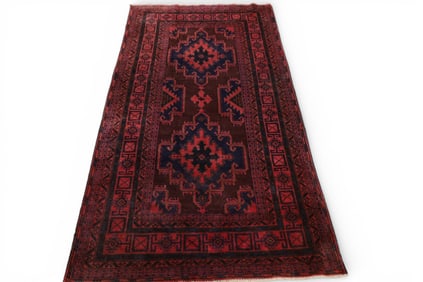 APPROX 6' 10" x 3' 9" HANDMADE WOOL RUG