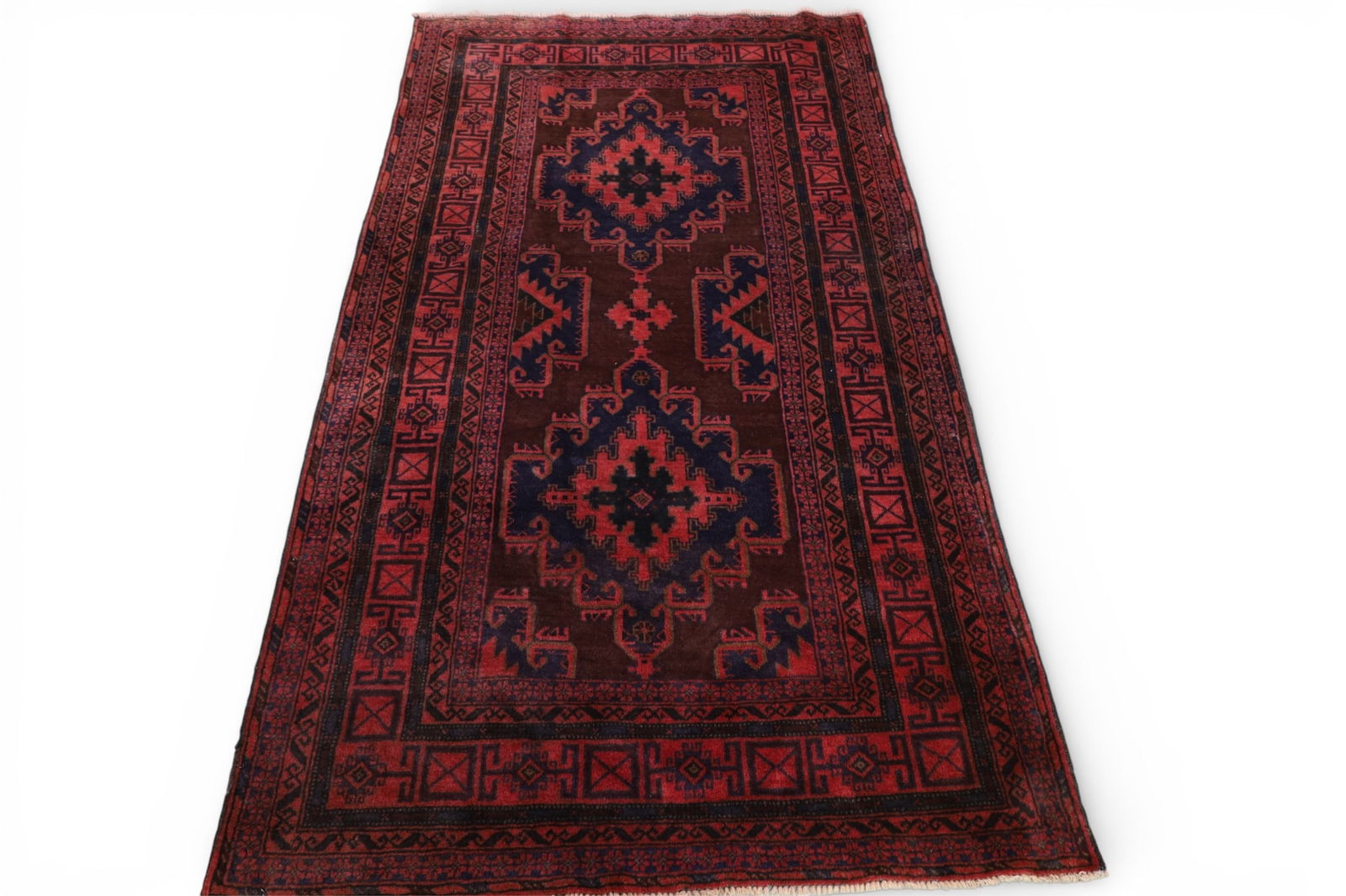 APPROX 6' 10" x 3' 9" HANDMADE WOOL RUG: HANDMADE WOOL RUG