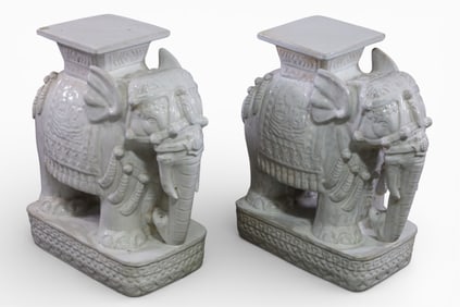 PAIR OF GARDEN SEATS