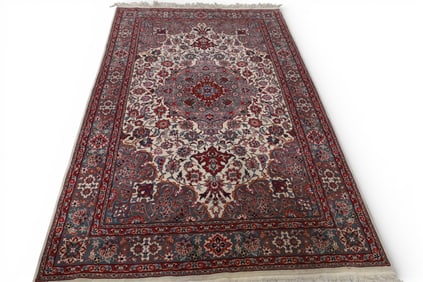 APPROX 8' x 5' HANDMADE WOOL RUG