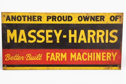 MASSEY HARRIS FARM MACHINERY TIN SIGN