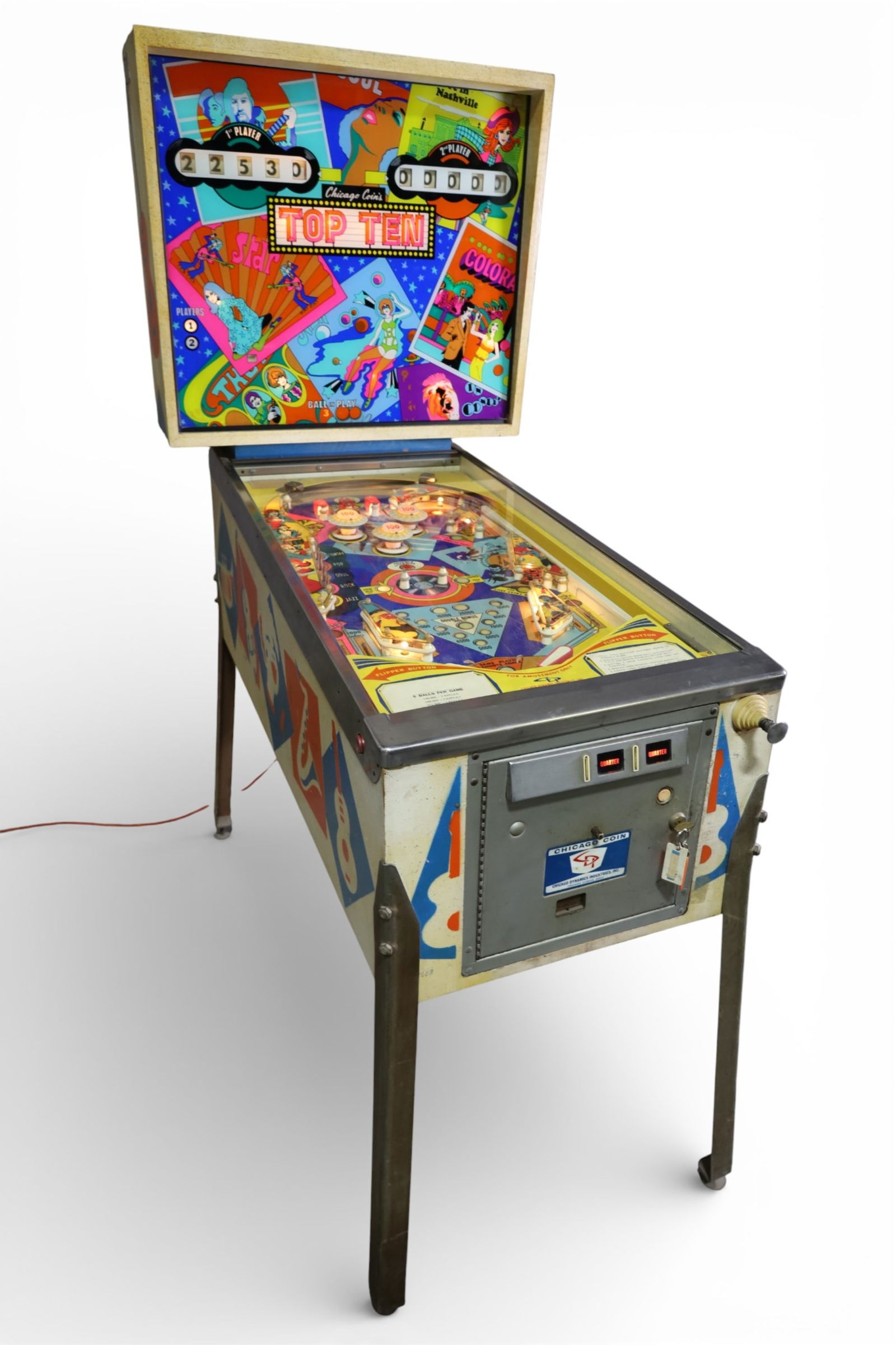 CHICAGO COIN TOP TEN PINBALL MACHINE (1 of 4)