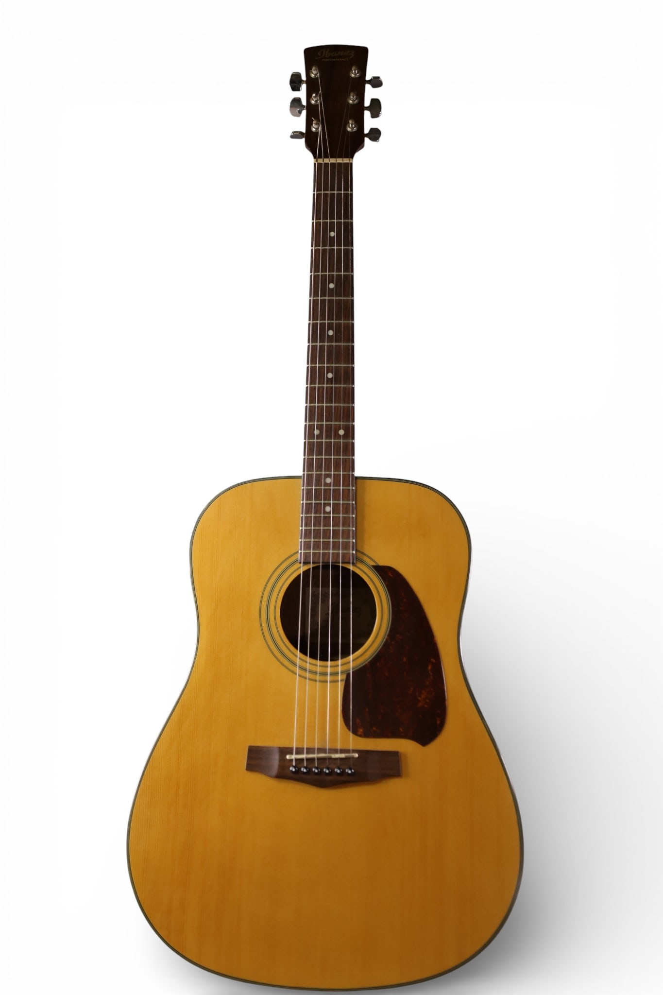 IBANEZ ACOUSTIC GUITAR: IBANEZ PERFORMANCE ACOUSTIC GUITAR, MODEL, PF5LG. SER. E70412484. NO CASE. THIS ITEM EXCEEDS SIZE LIMITATIONS FOR IN HOUSE SHIPPING, MUST BE PICKED UP IN HOUSE OR SHIPPED VIA 3rd PARTY GROUND 