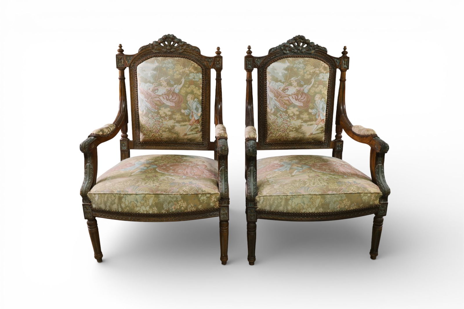 PAIR OF FRENCH PARLOR CHAIRS (1 of 3)