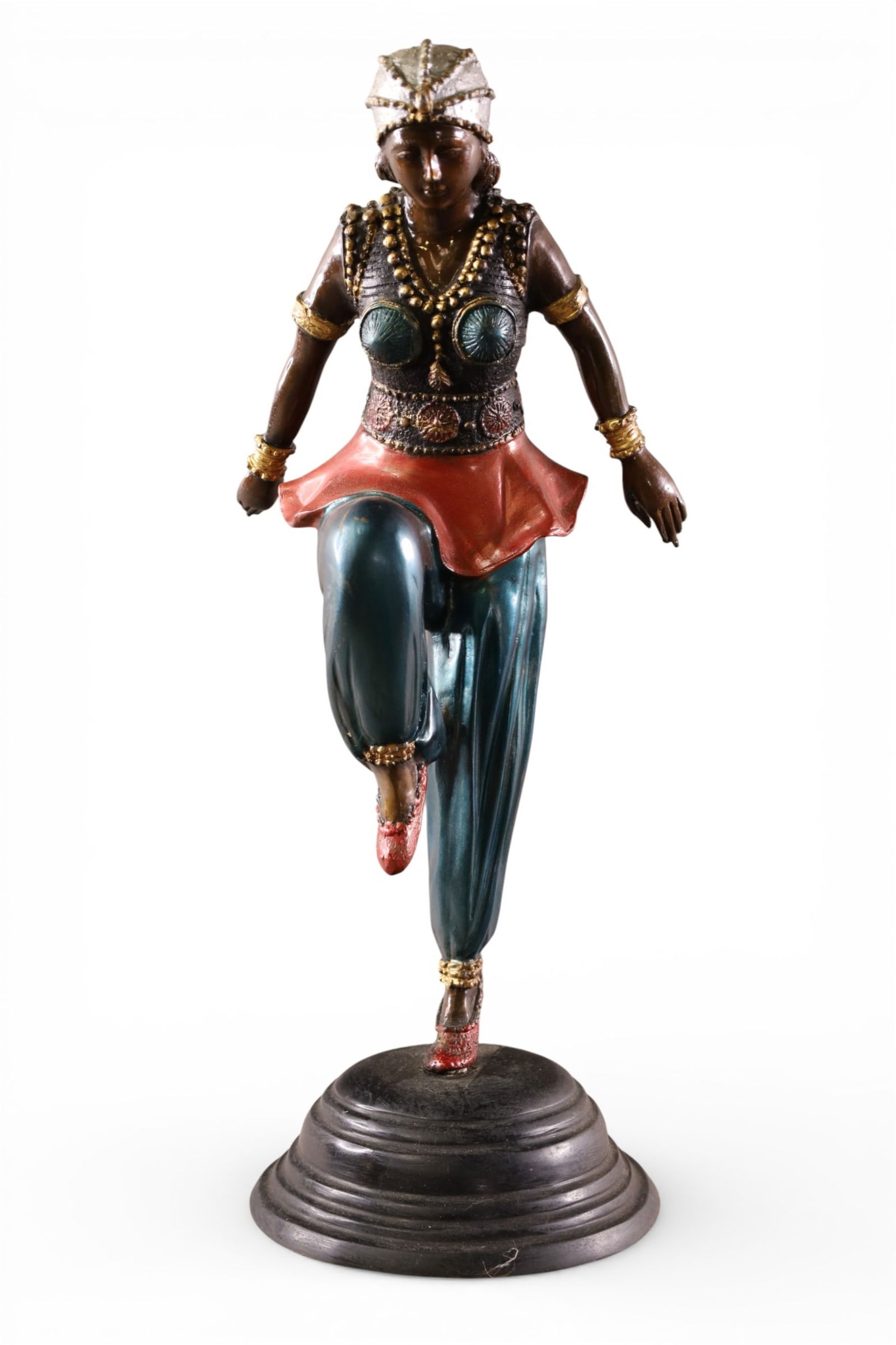 PAINTED FIGURE: PAINTED FIGURE, AFTER ICART, 20" H.