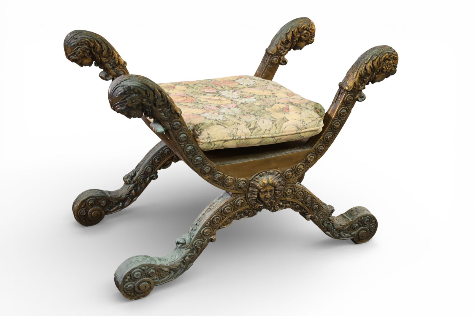 GILT WOOD AND GESSO STOOL (1 of 4)