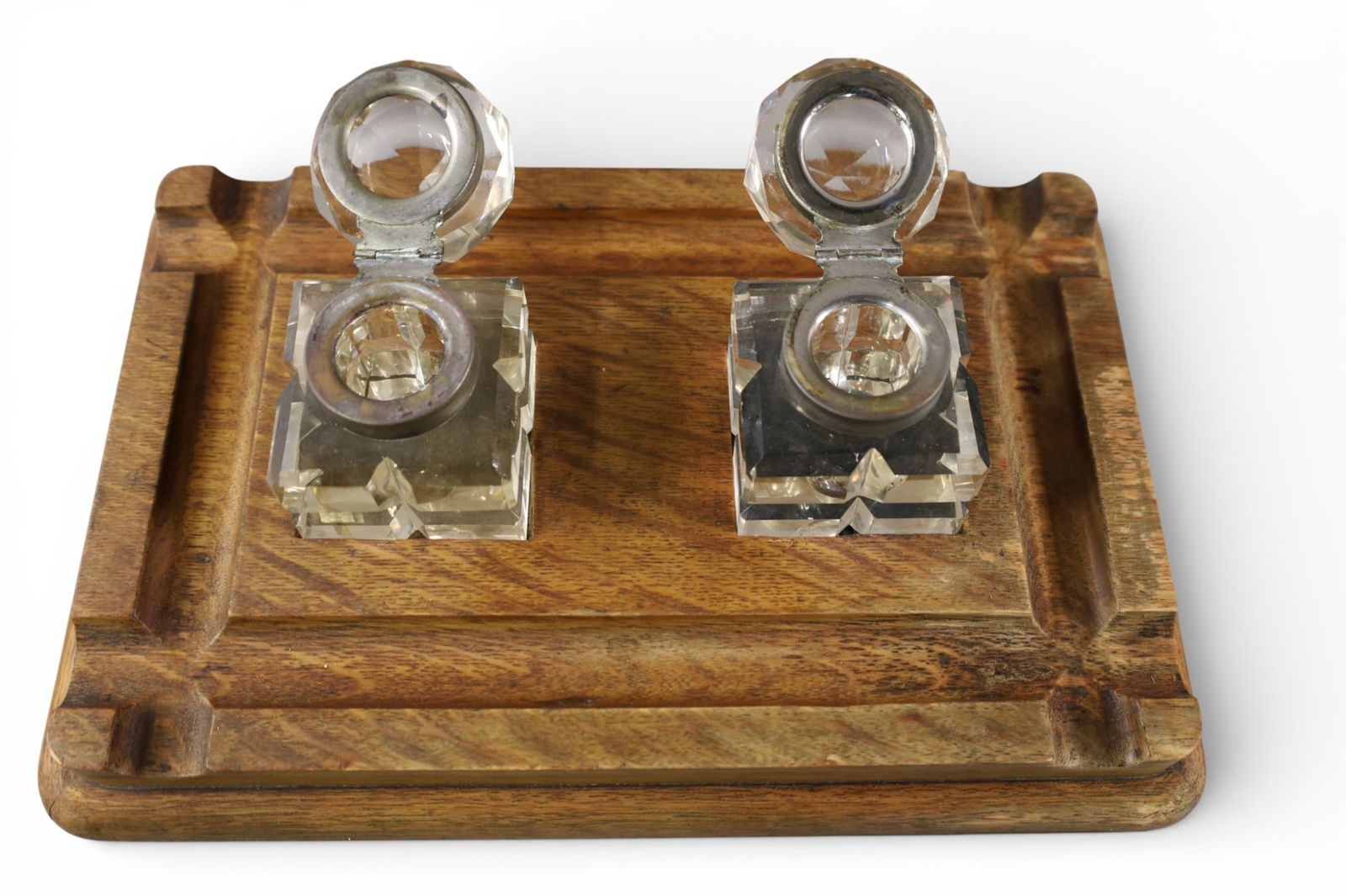 ANTIQUE DOUBLE INKWELL - 3