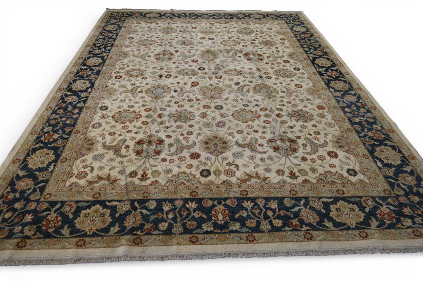 APPROX 9' x 12' HANDMADE WOOL RUG (1 of 5)