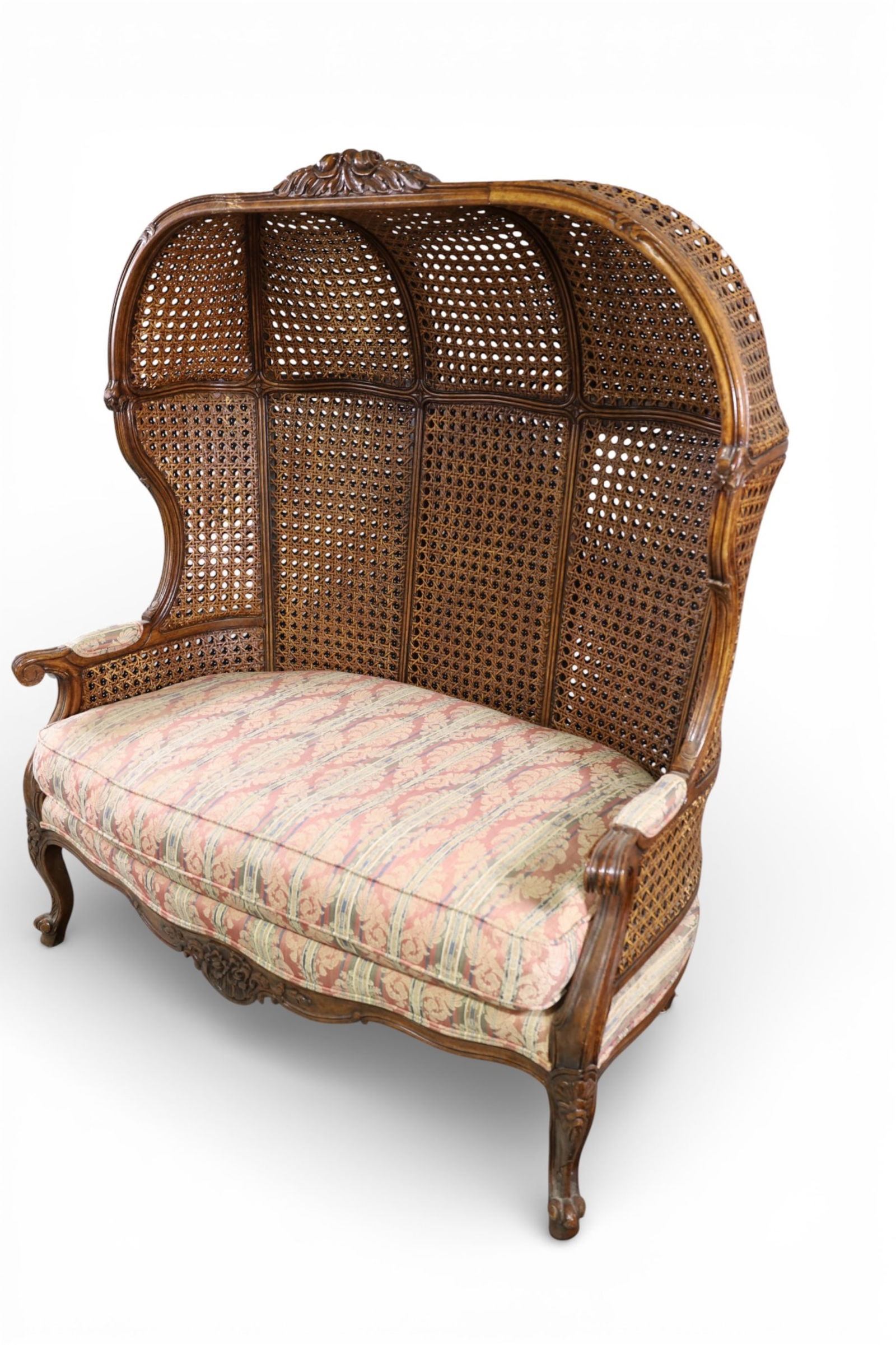 LARGE CANOPY SETTEE & FOOTSTOOL - 5