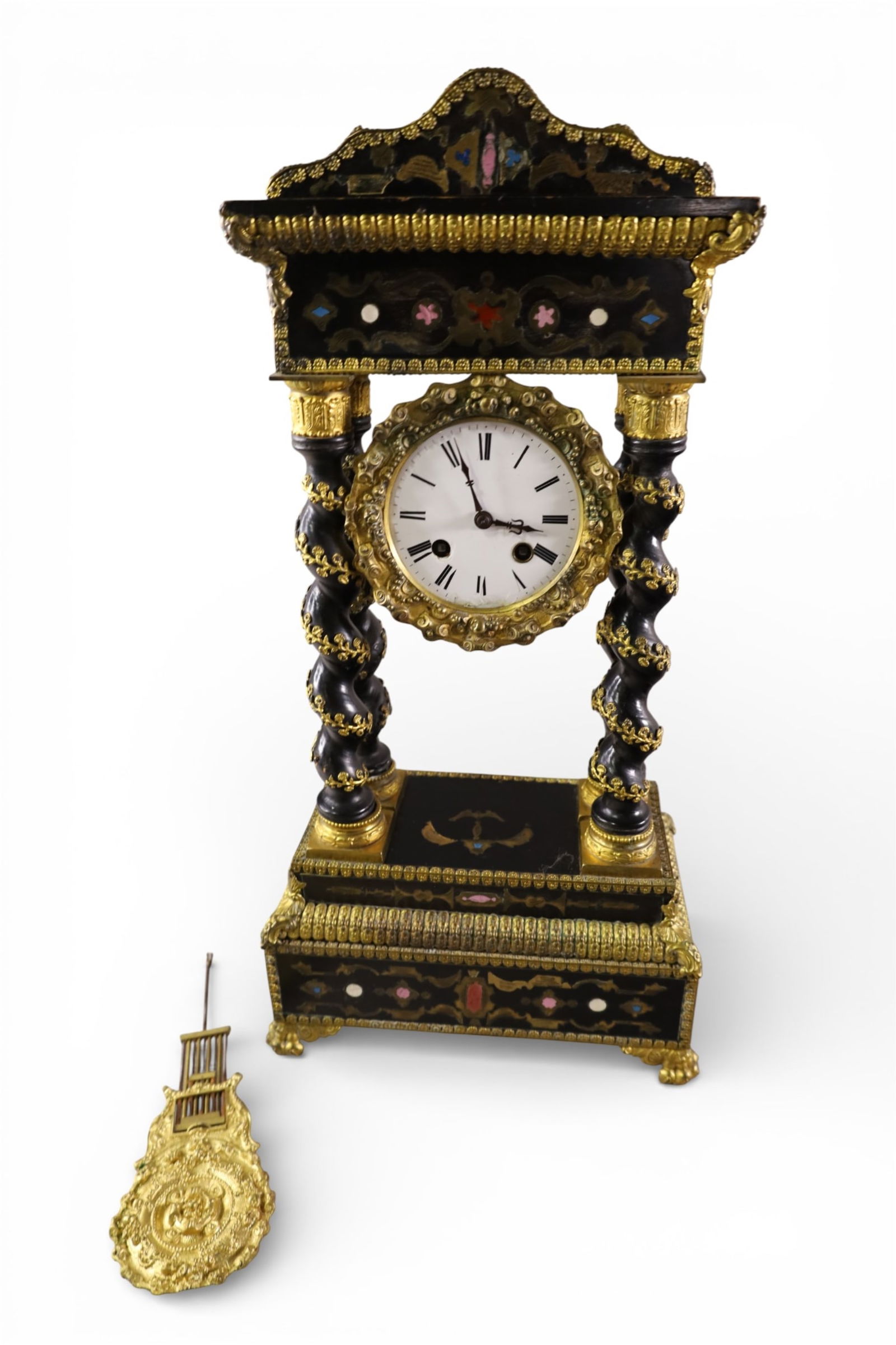FRENCH EMPIRE MANTLE CLOCK (1 of 4)