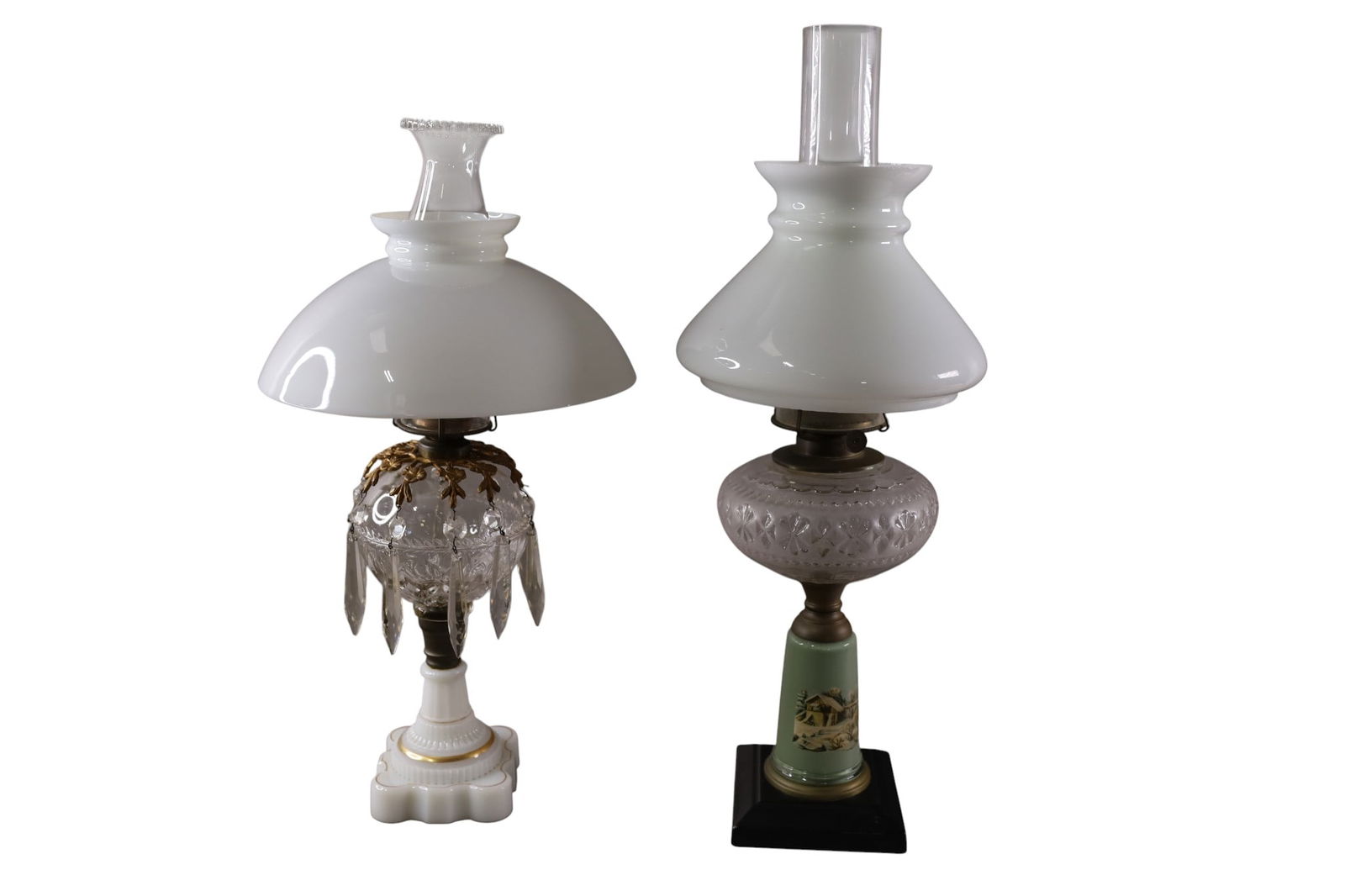 2 19TH CENTURY OIL LAMPS (1 of 3)