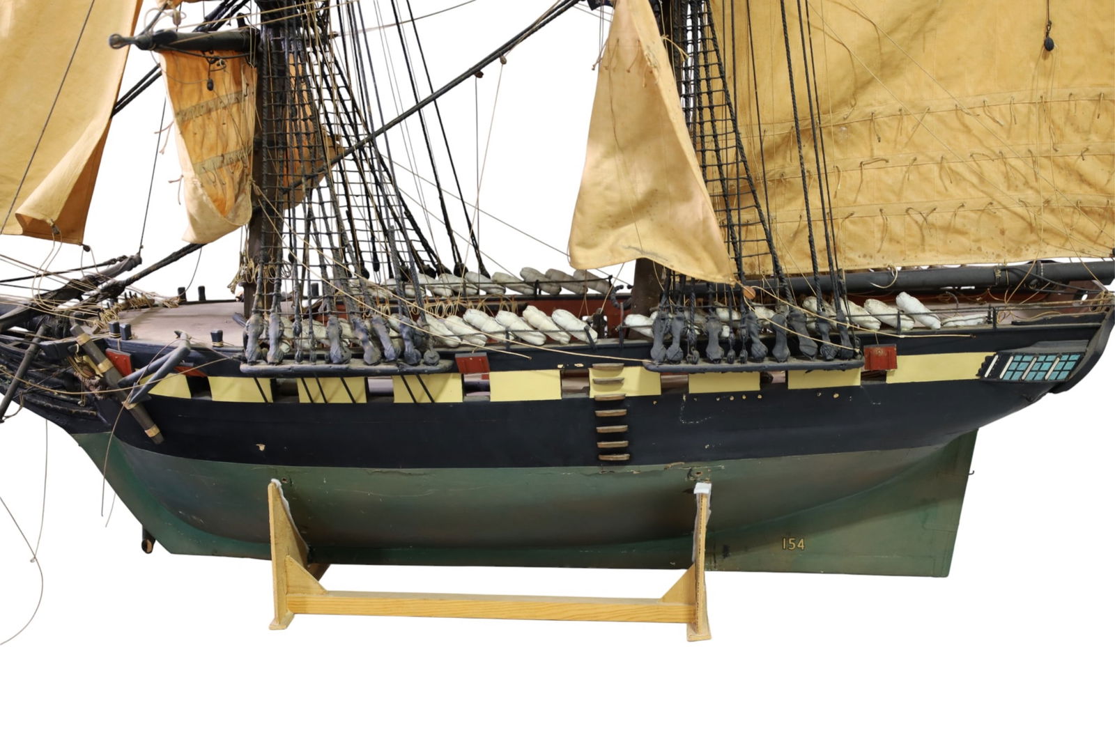 HUGE BRIG MODEL SHIP - 2