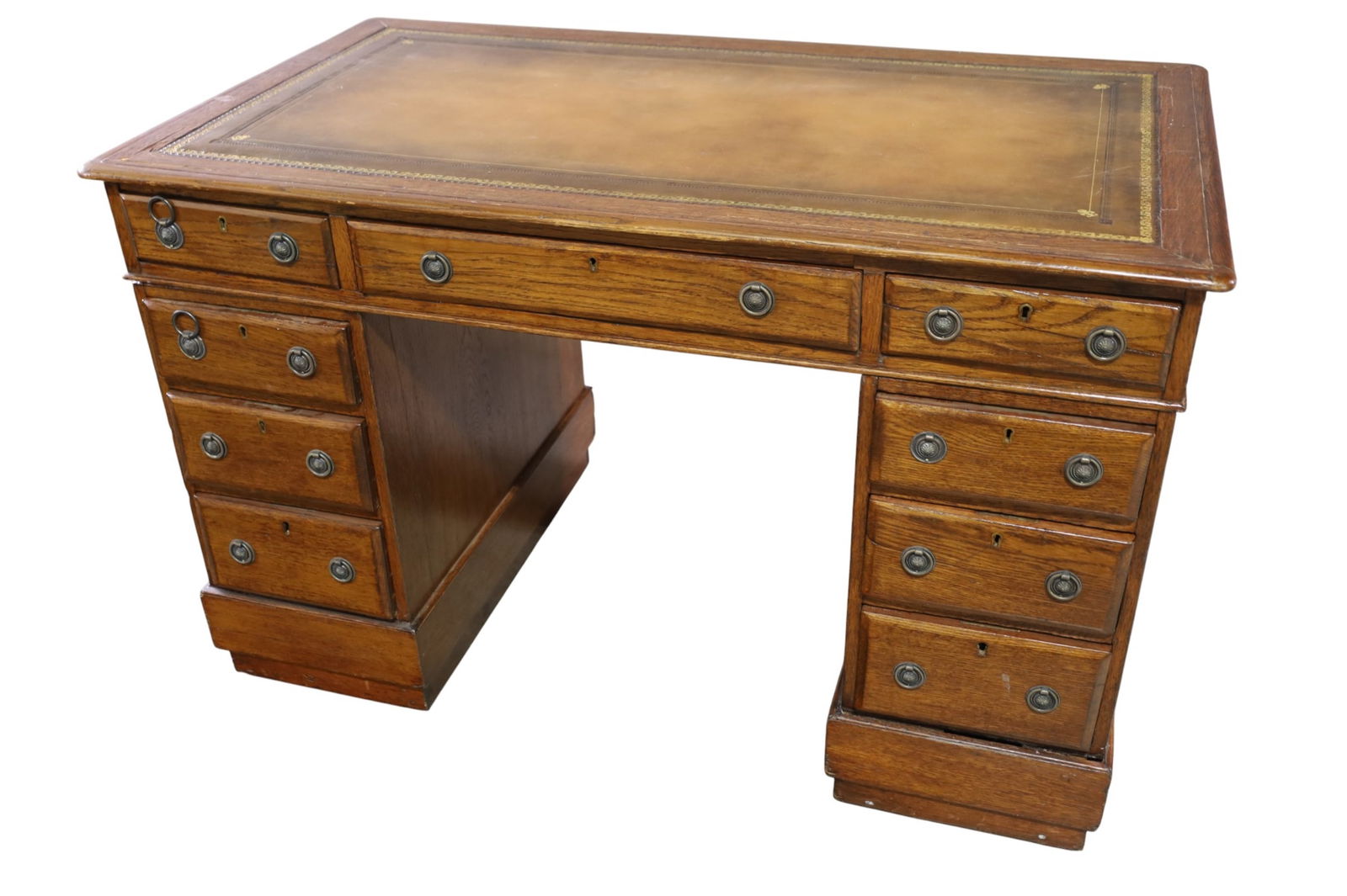 ANTIQUE LEATHER TOP DESK (1 of 5)