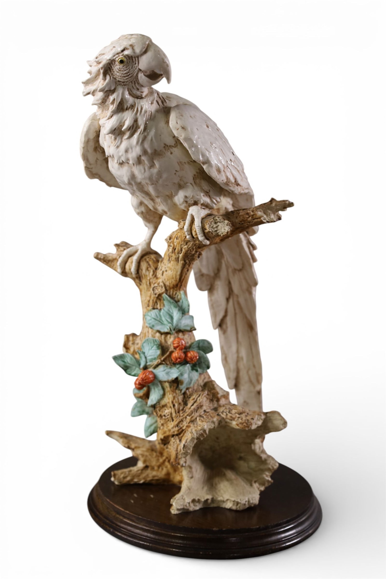 PARROT FIGURE: LARGE PARROT FIGURE, COMPOSITION, UNMARKED, 15" H.