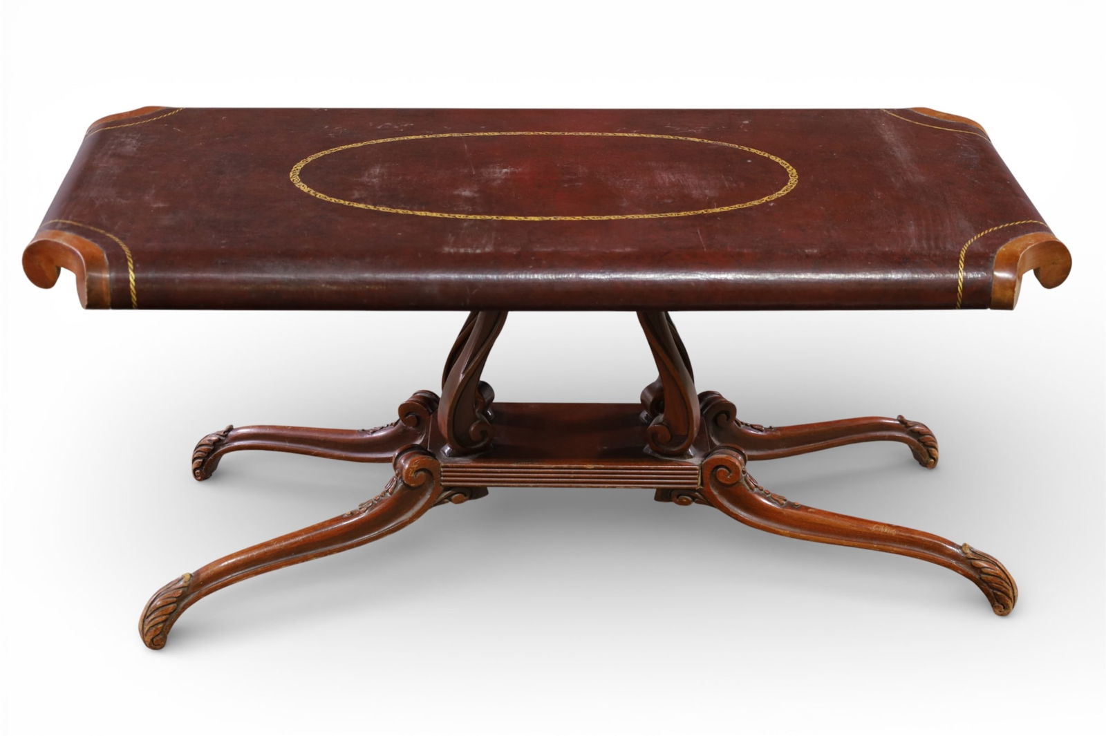 LEATHER TOP COFFEE TABLE (1 of 3)