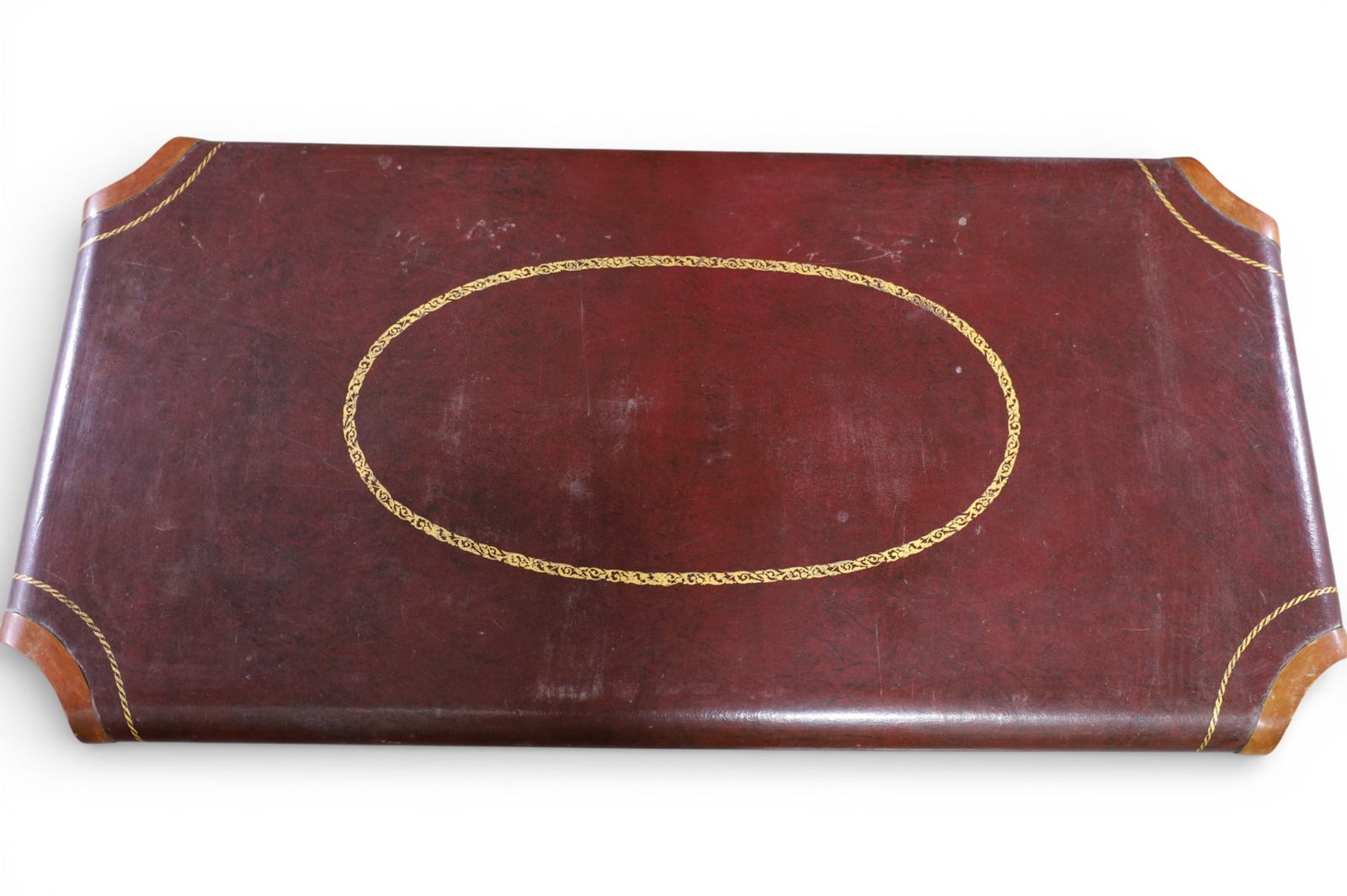 LEATHER TOP COFFEE TABLE - 3