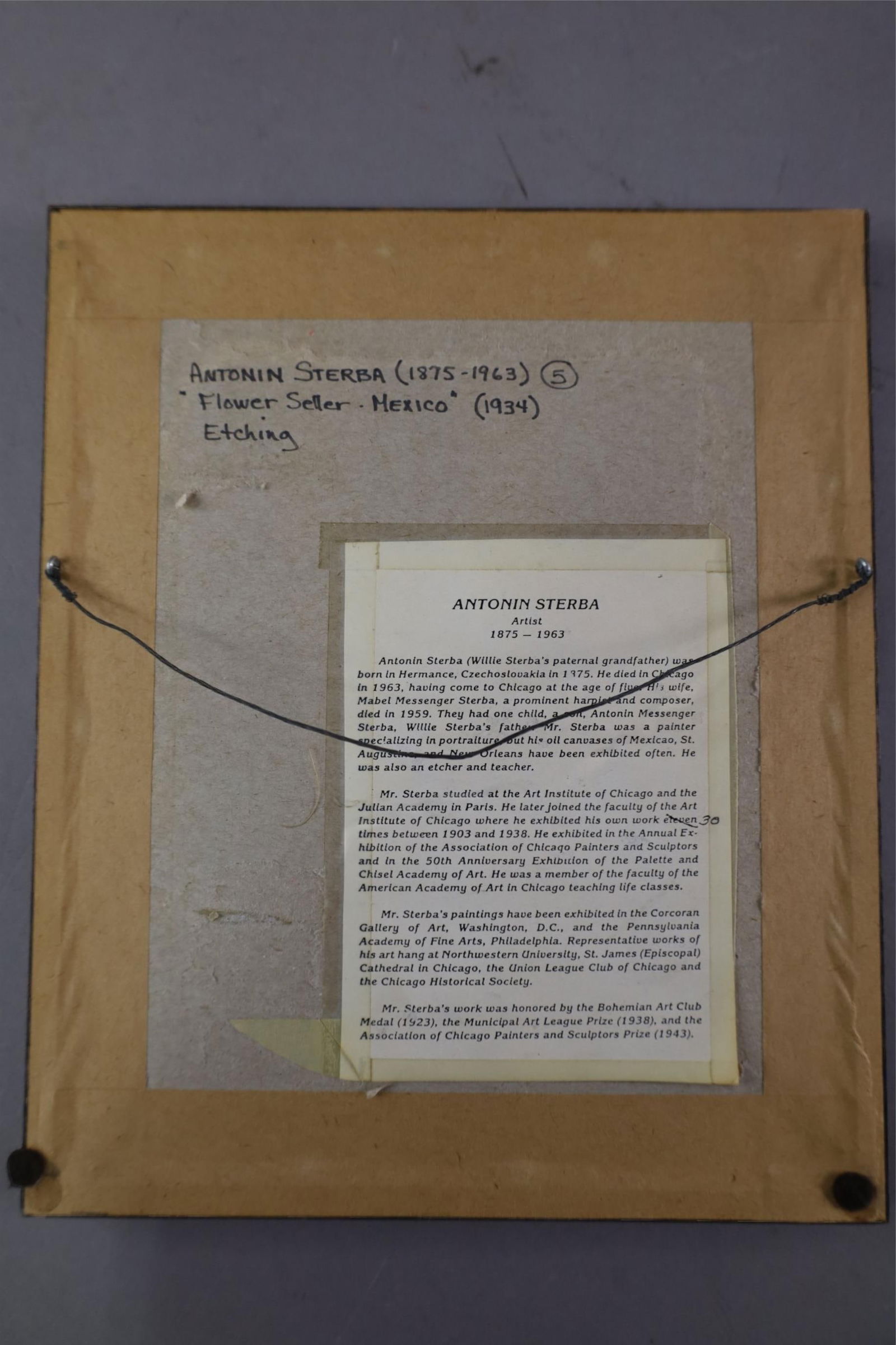 ANTONIN STERBA ETCHING - 4