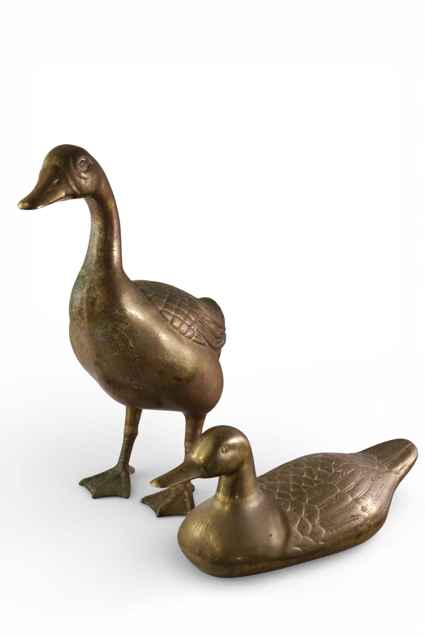 PAIR OF BRASS BIRDS (1 of 3)