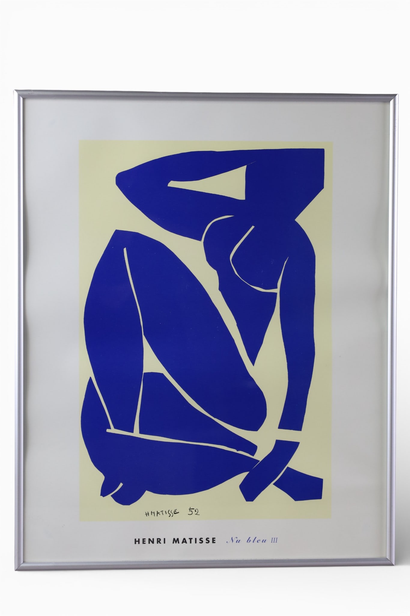 FRAMED PRINT: FRAMED HENRI MATISSE PRINT, TITLED NU BLEU III. 16" x 20" IN FRAME