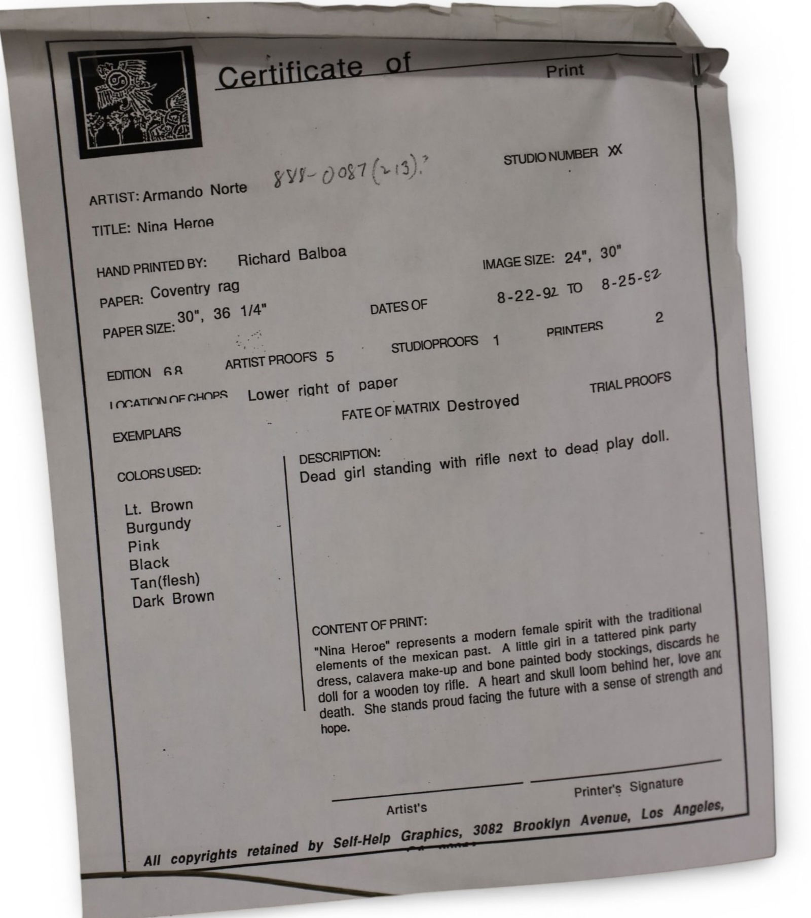 ARMANDO NORTE LITHOGRAPH - 5