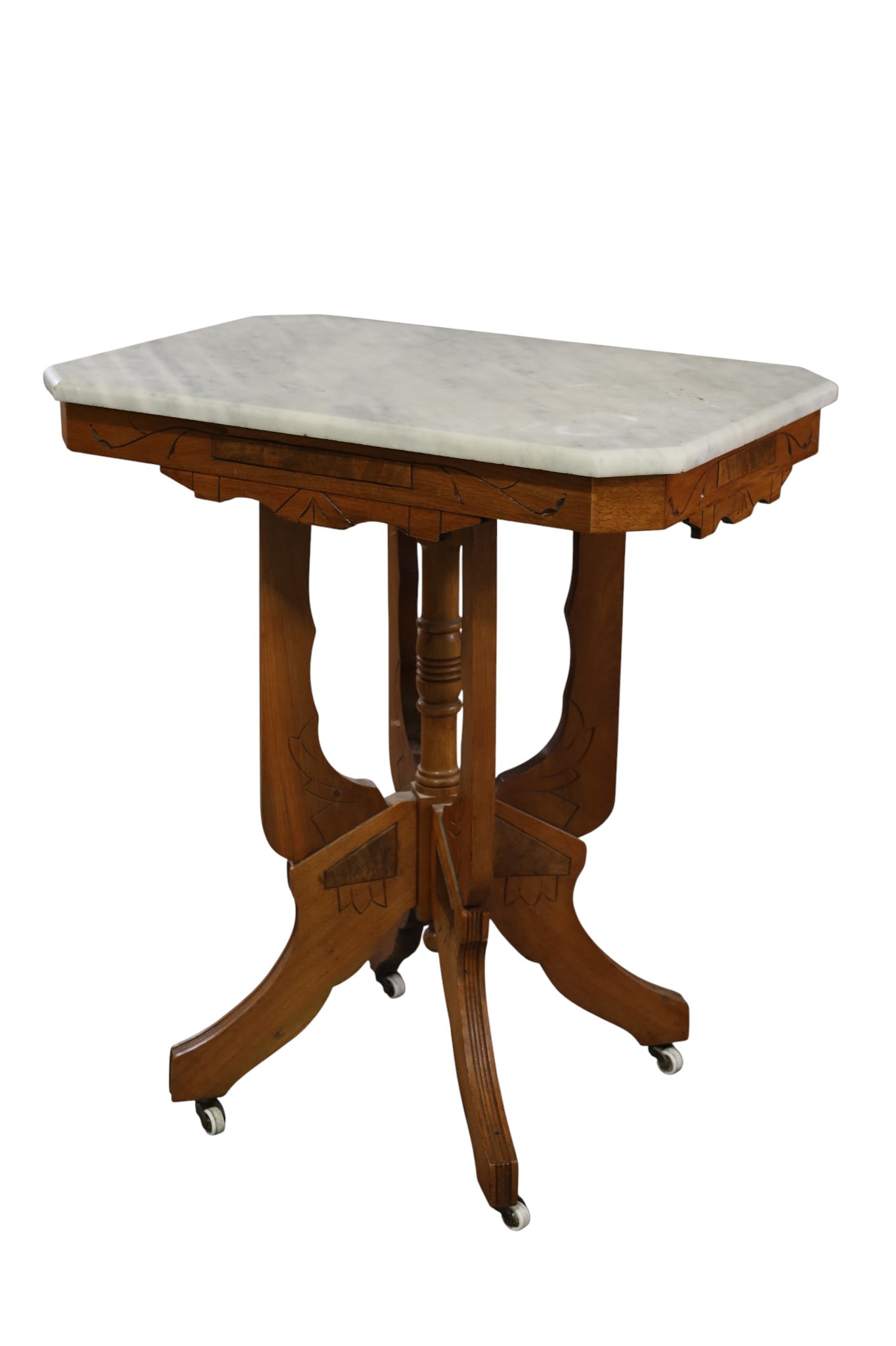 MARBLE TOP LAMP TABLE (1 of 3)