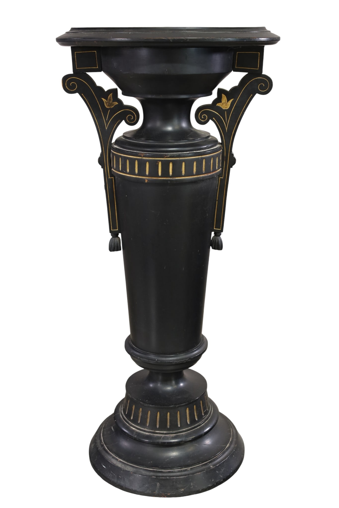 VICTORIAN EBONIZED PEDESTAL - 4