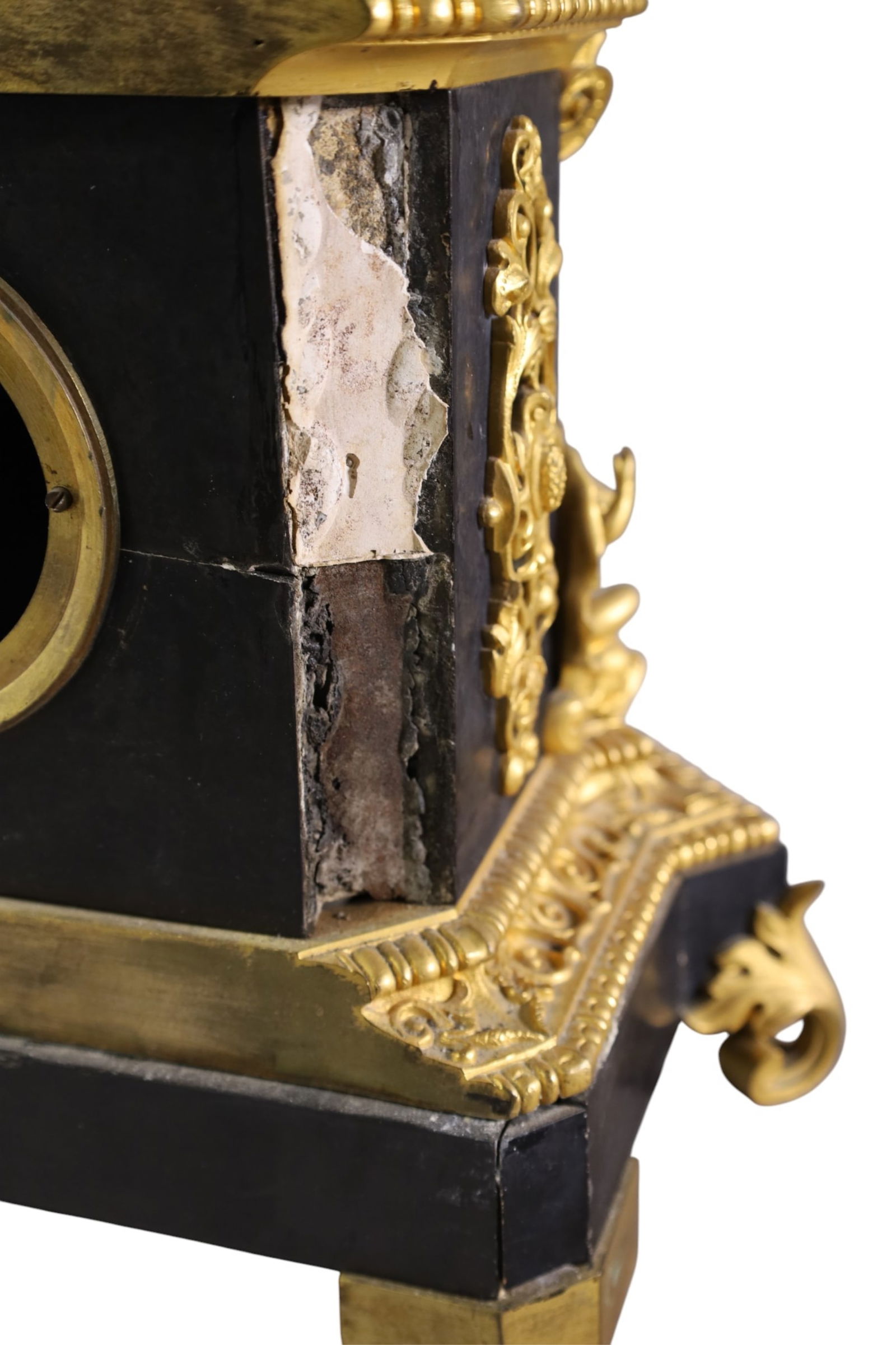 FRENCH BRONZE MANTLE CLOCK CASE - 7