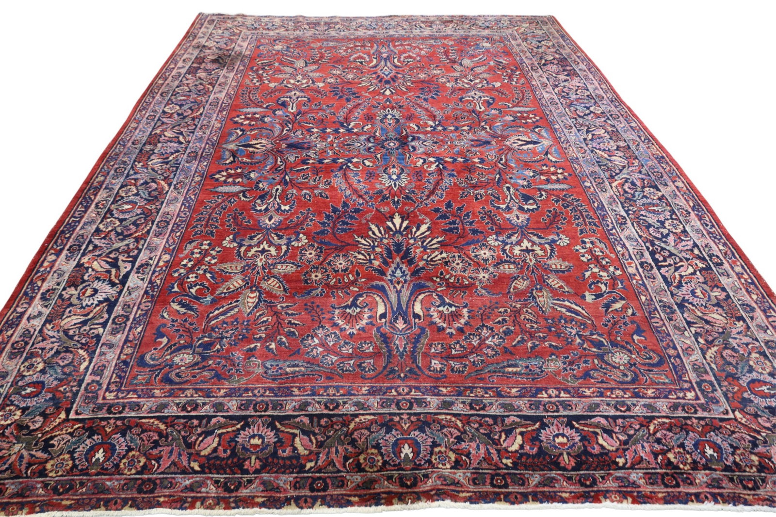 APPROX 8' 10" x 11' 6" HANDMADE WOOL RUG (1 of 6)