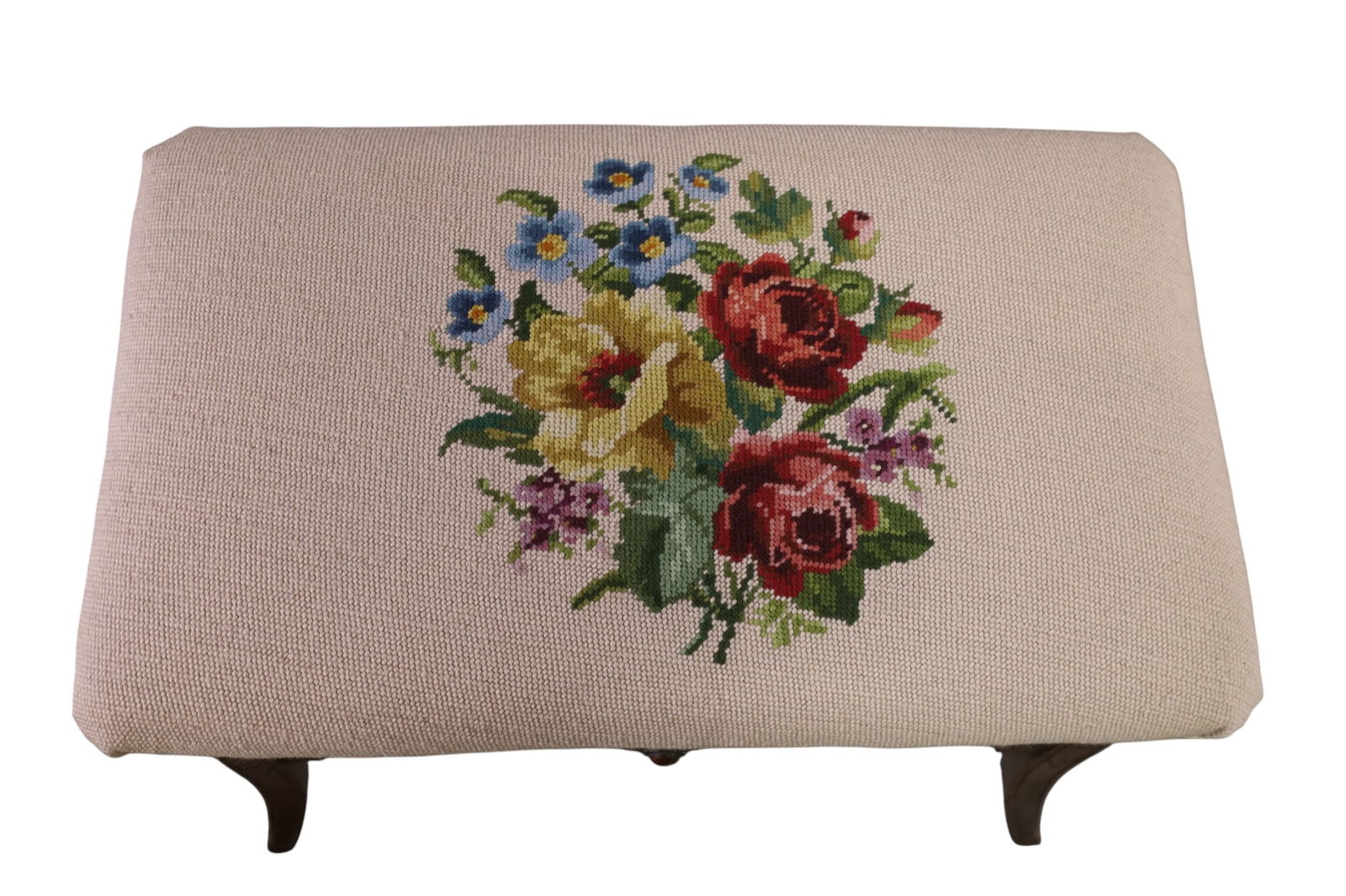 VICTORIAN NEEDLEPOINT BENCH - 4