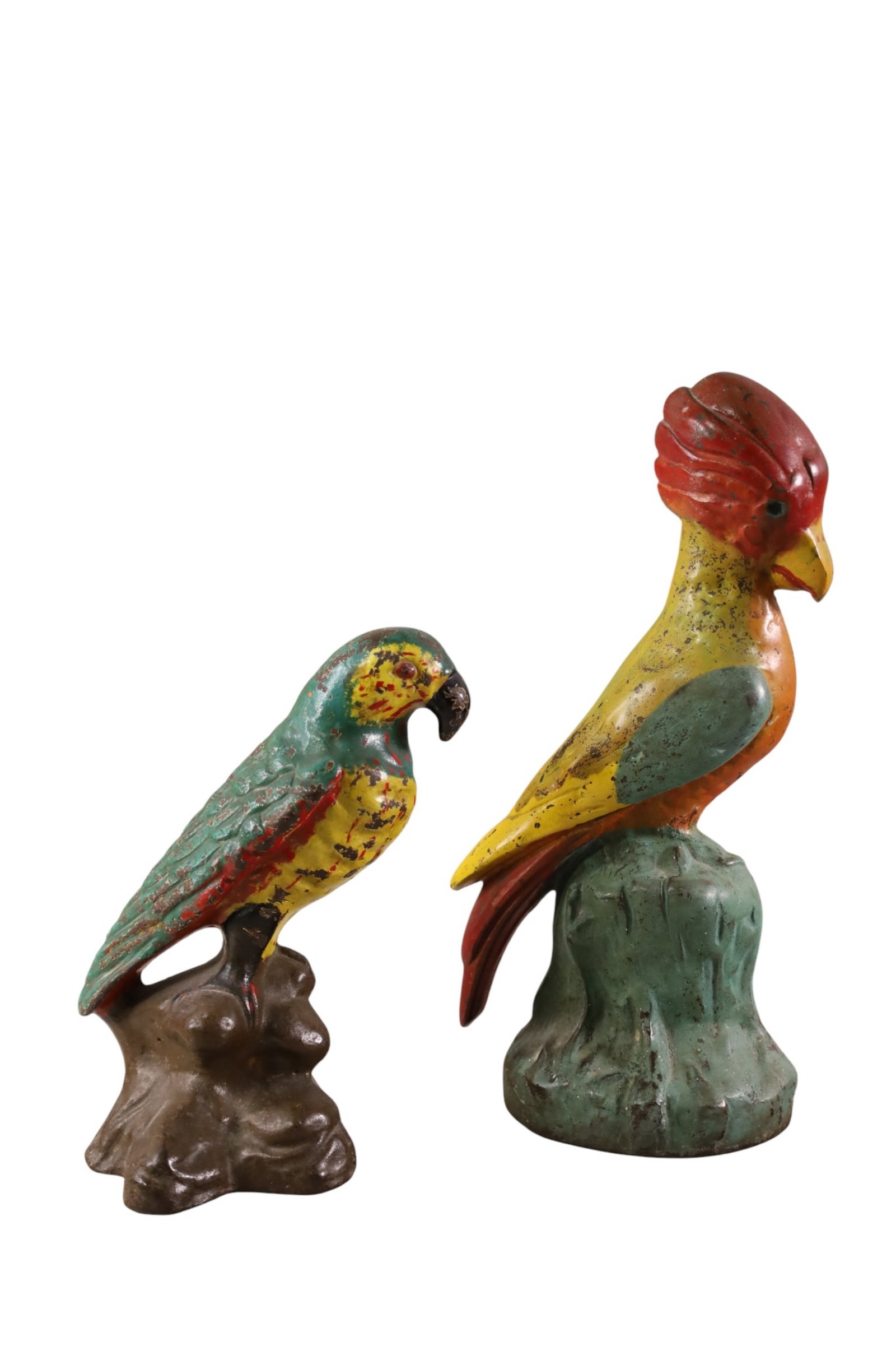 2 CAST IRON PARROT DOORSTOPS (1 of 4)