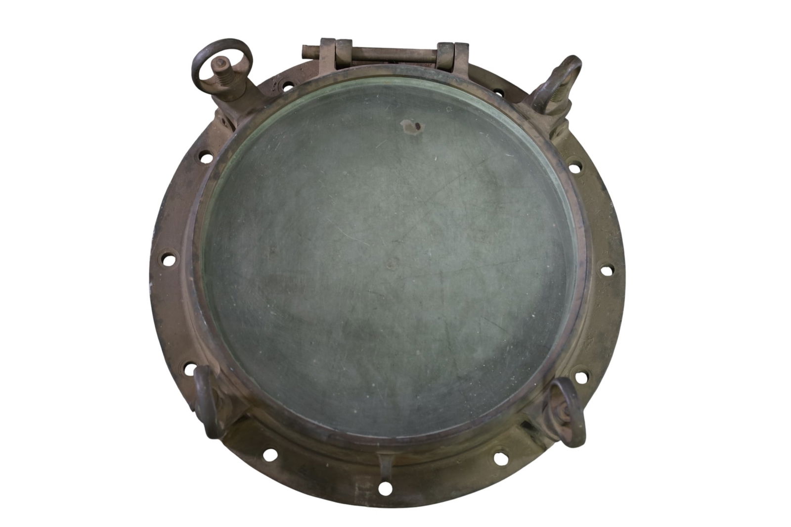 LARGE PORTHOLE WINDOW: 18 1/2" DIAMETER.