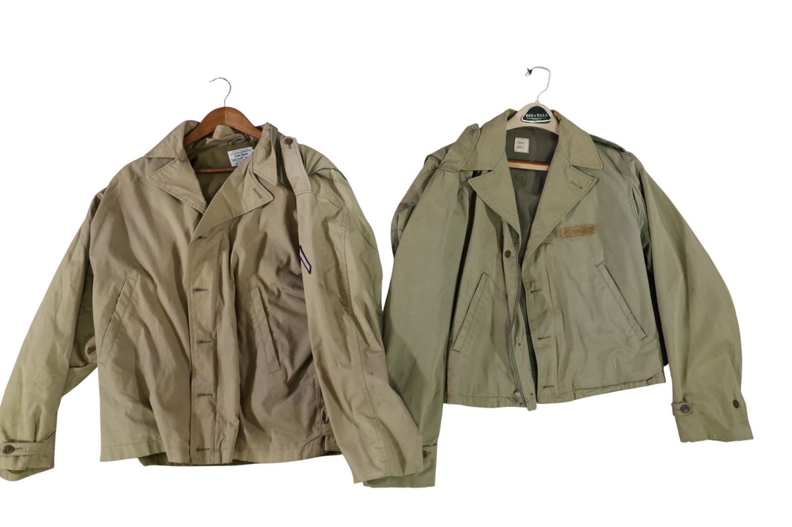 2 U.S. ARMY OFFICERS FIELD JACKETS: 1 IS 42 & 1 IS 38