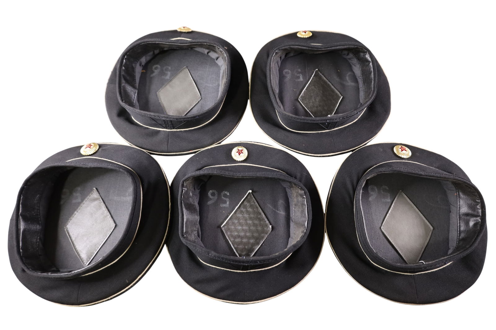 5 SOVIET NAVY SEAMENS CAPS - 2