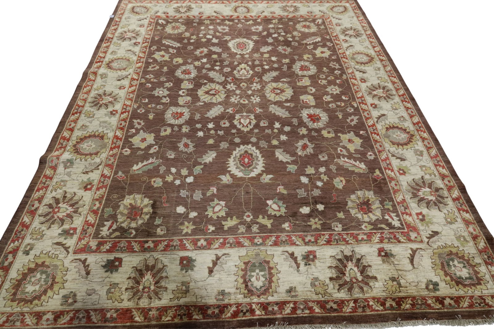 APPROX 9' 1" x 11' 8" HANDMADE WOOL RUG (1 of 4)