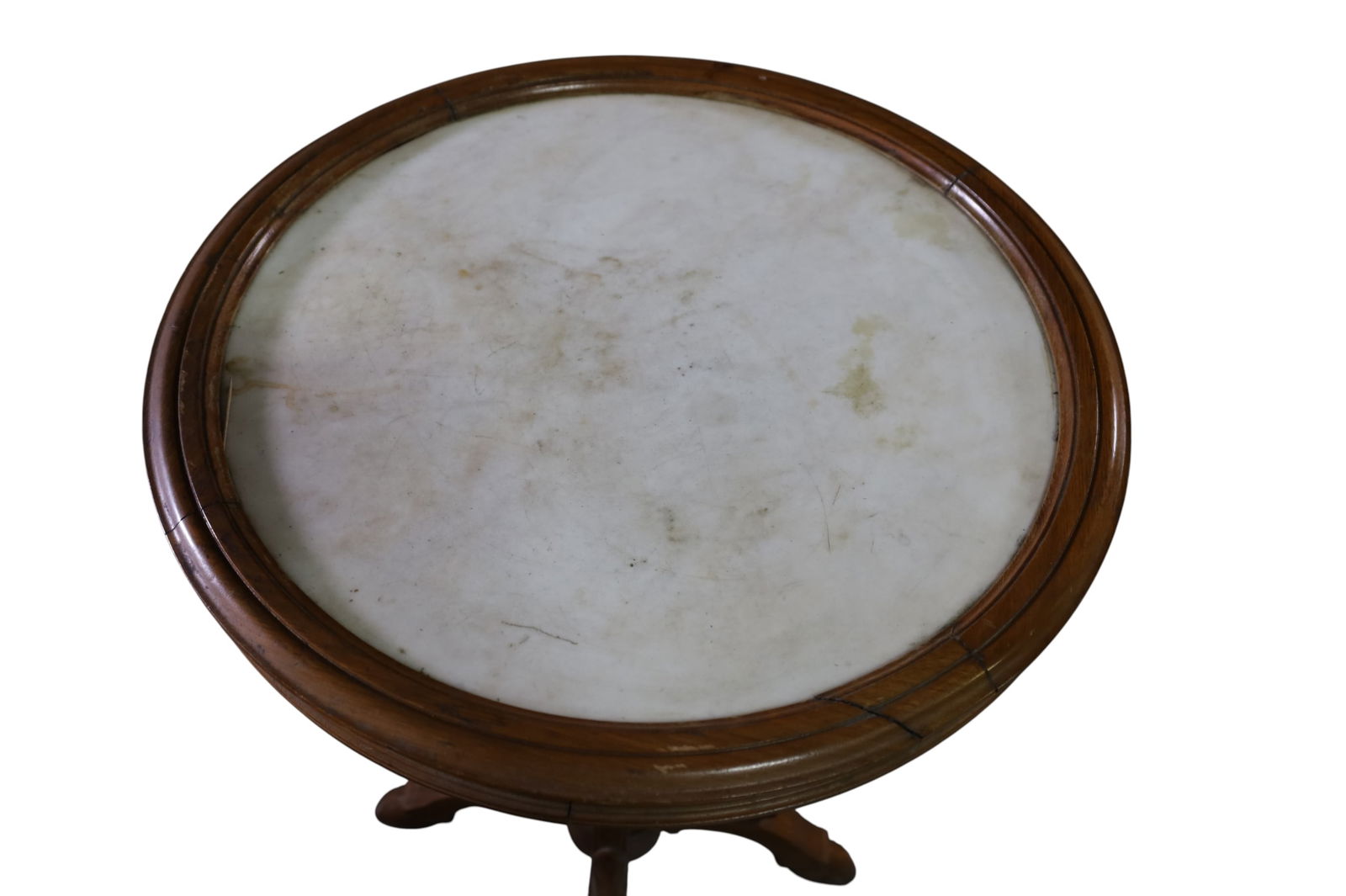 VICTORIAN MARBLE TOP LAMP TABLE - 2