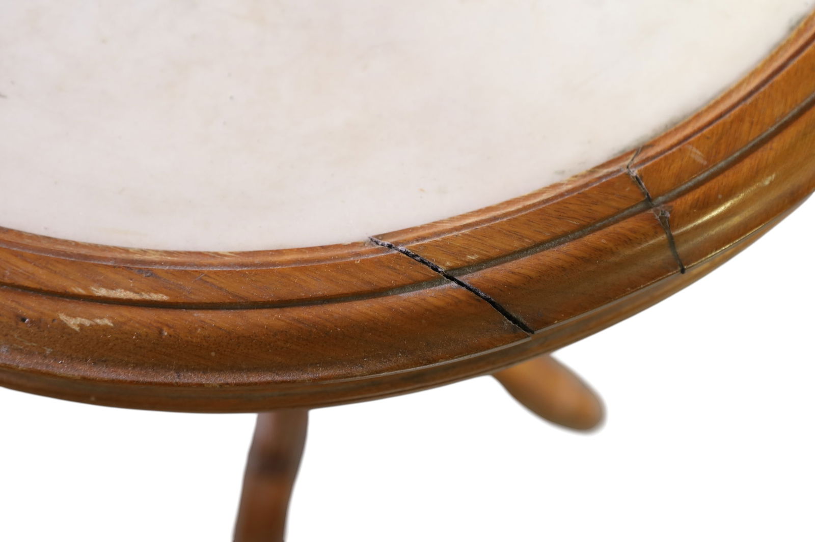 VICTORIAN MARBLE TOP LAMP TABLE - 3