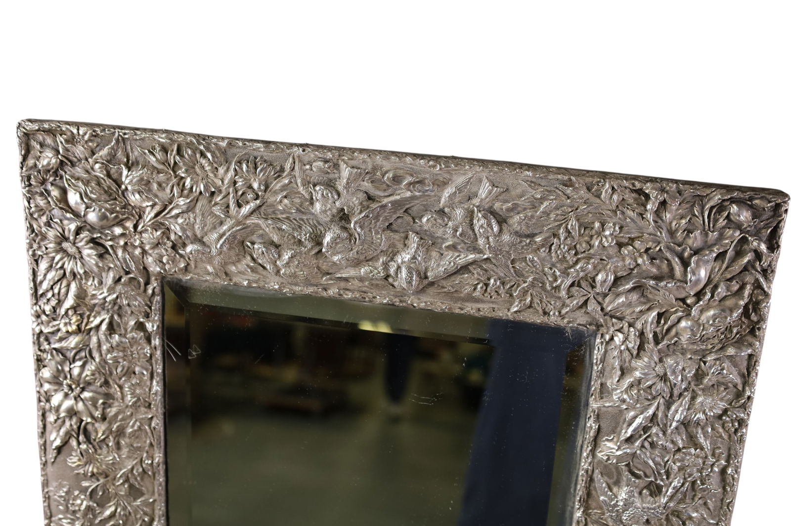 RUSSIAN SILVER REPOUSSE MIRROR - 2