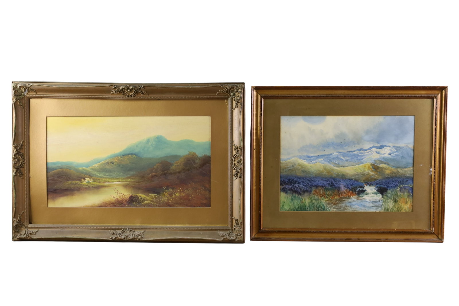 2 SMALL ANTIQUE PAINTINGS (1 of 4)
